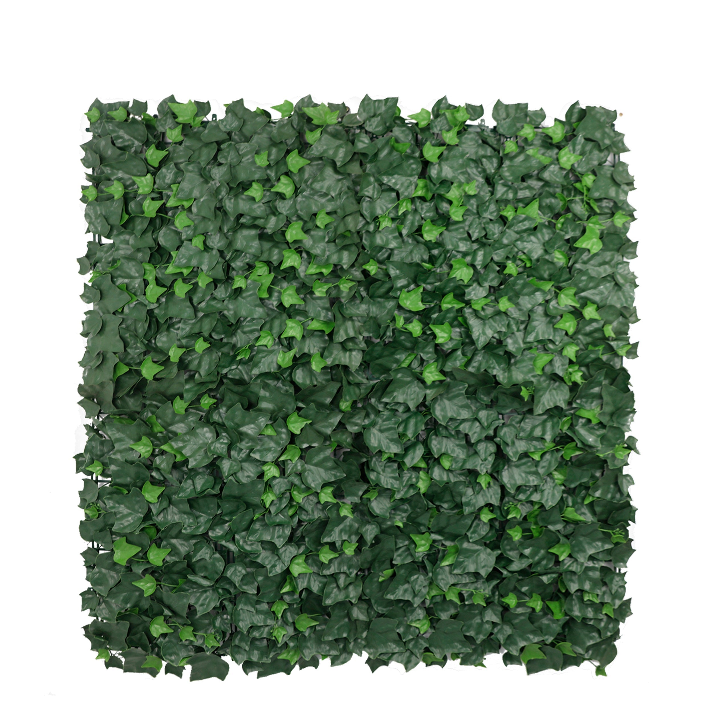 Artificial Boston Ivy vertical garden panel by Designer Plants USA, UV resistant living wall with lush green foliage, 40x40 inches.