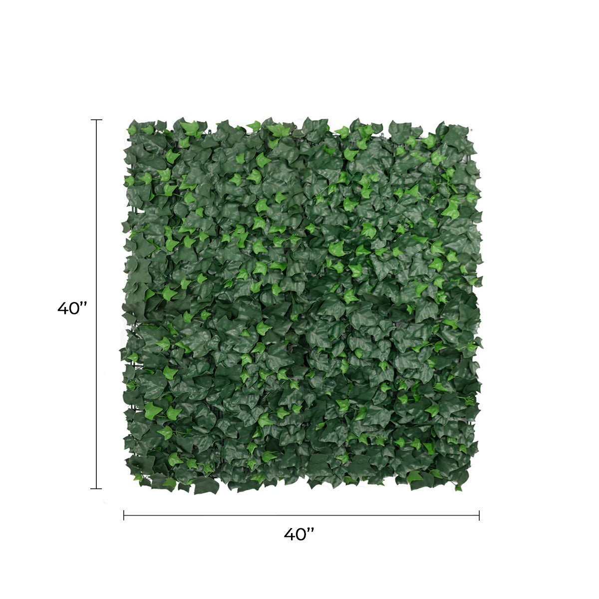 Artificial Boston Ivy green wall panel by Designer Plants USA, UV resistant, 40x40 inches, ideal for commercial living wall installations.