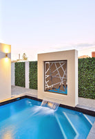 Artificial Boston Ivy vertical garden panel by Designer Plants USA, UV resistant green wall for commercial or decorative use.
