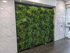 Artificial vertical garden panel by Designer Plants USA, 40x40 inch UV-resistant green wall with lush fern foliage for living walls.