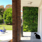 Country Fern artificial vertical garden wall panel by Designer Plants USA, UV-resistant green wall for indoor or outdoor use.