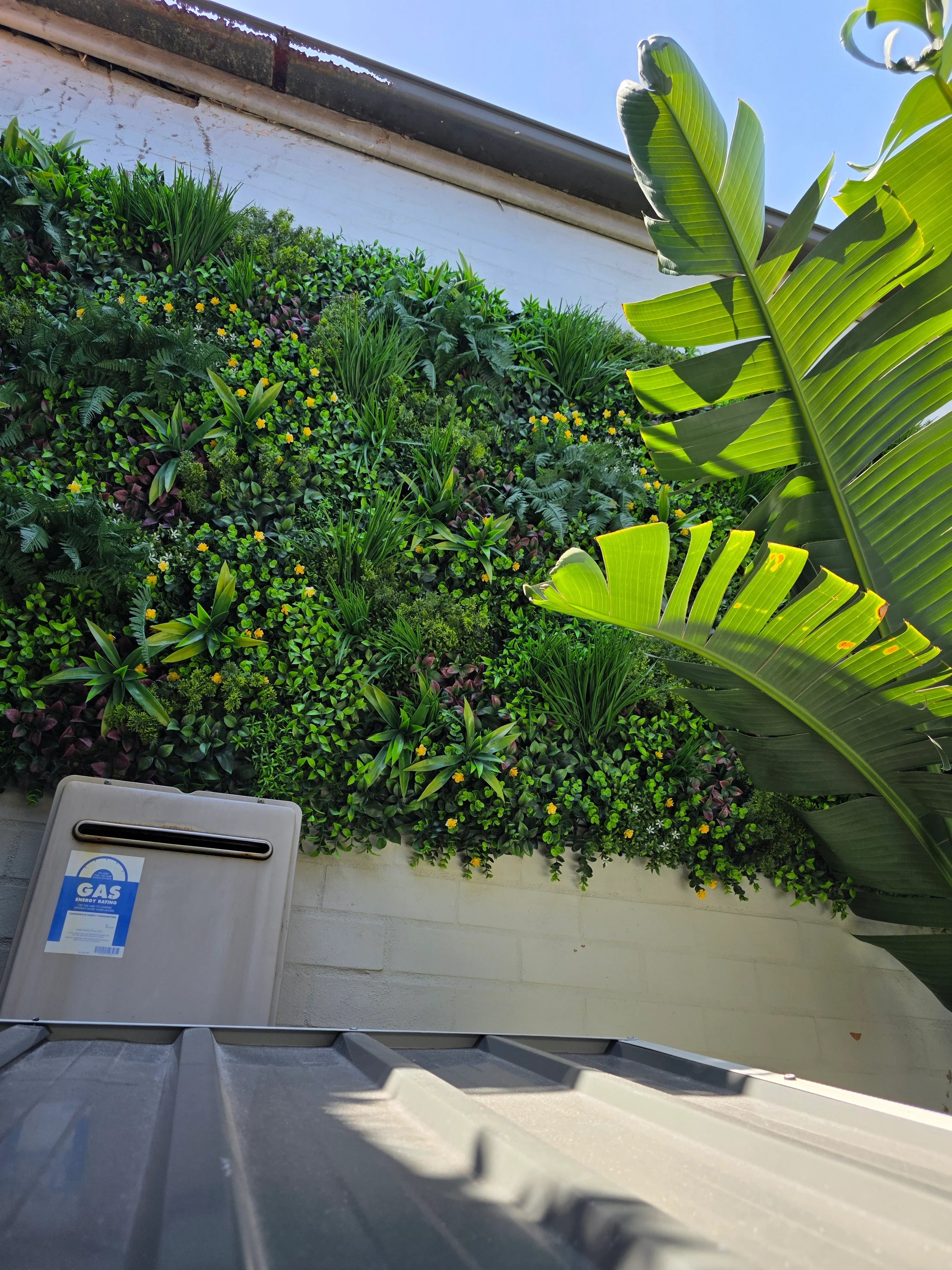 Luxury Country Fern artificial vertical garden panel by Designer Plants USA, UV-resistant living wall with lush green fern foliage.