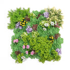 Artificial dense succulent vertical garden panel by Designer Plants USA, UV resistant living wall for commercial or home decor.