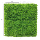 Artificial green wall mat by Designer Plants USA, UV resistant evergreen moss for living wall installations, 40x20 inches.
