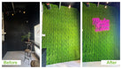 Artificial evergreen moss wall mat by Designer Plants USA, UV resistant 40x20 inch living wall for commercial or decorative use.