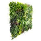 Set of three Designer Plants USA artificial vertical garden panels for living walls, UV resistant, 33 sq ft commercial-grade green wall.