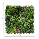 Set of three Evergreen Triptych artificial vertical garden panels for living walls, UV resistant, covering 33 sq ft, commercial grade.