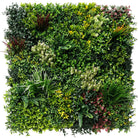 Set of three Evergreen Triptych artificial living wall panels by Designer Plants USA, UV resistant, 33 sq ft, ideal for vertical gardens.