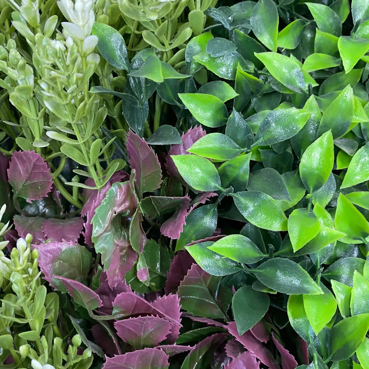 Set of three Designer Plants USA artificial vertical garden panels for living walls, UV resistant, 33 sq ft, commercial-grade green wall.