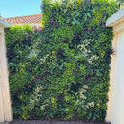 Evergreen Triptych artificial vertical garden wall panels by Designer Plants USA, UV resistant living wall set of 3 for 33 sq ft