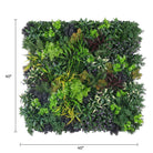 Artificial floral fusion vertical garden panel by Designer Plants USA, UV-resistant green wall for living walls, 40x40 inches.