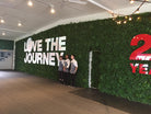 Green Tropics artificial vertical garden panel by Designer Plants USA, UV-resistant living wall with lush green foliage, 40x40 inches.