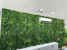 Melbourne office with Designer Plants USA Green Tropics artificial vertical garden wall panel, UV resistant, 40x40 inch living wall.