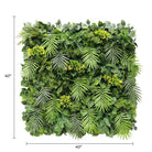 Artificial Hawaiian Sunrise flowering vertical garden panel by Designer Plants USA, UV resistant, 40x40 inch living wall for commercial use.