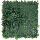 Back view of Designer Plants USA Hawaiian Sunrise artificial vertical garden panel with lush palm leaf design, UV resistant for living walls.