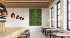 Artificial green wall panel featuring vibrant Hawaiian sunrise flowers, UV resistant, commercial grade living wall by Designer Plants USA