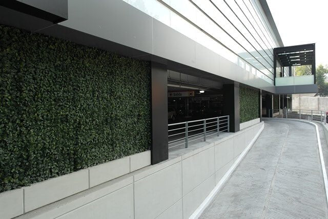 Artificial Laurel hedge panel for vertical garden, UV resistant, 40x40 inches, commercial grade living wall from Designer Plants USA.