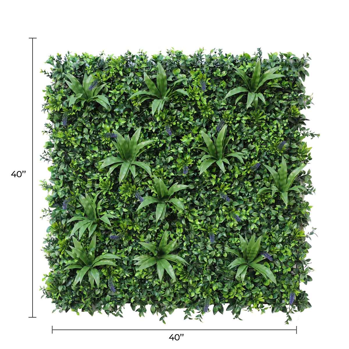 Artificial lavender fields vertical garden panel by Designer Plants USA, UV resistant living wall with lush lavender and greenery.