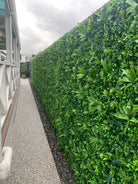Artificial lavender vertical garden wall panel by Designer Plants USA, UV resistant green wall with realistic lavender flowers, 40x40 inches