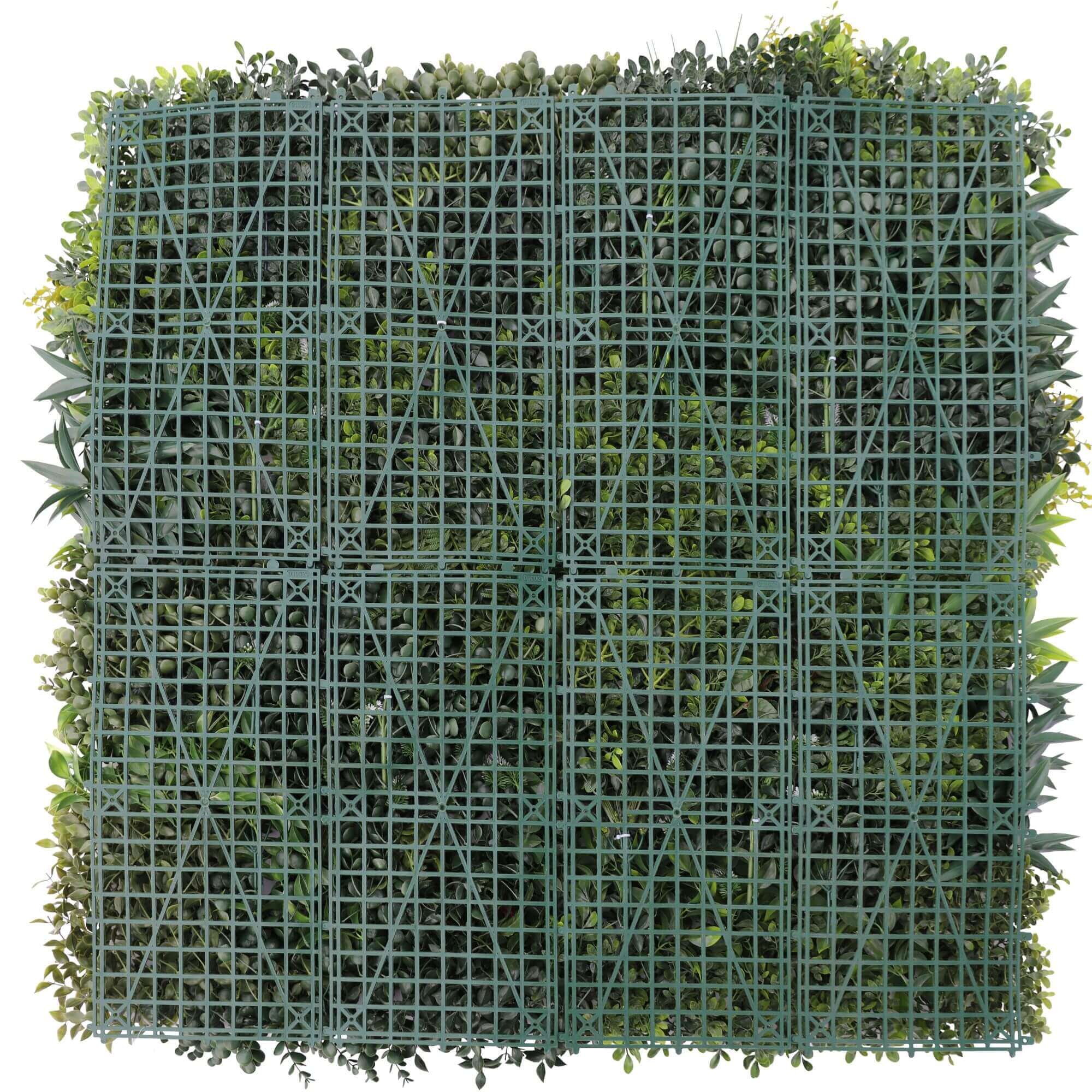 Artificial Lush Spring vertical garden wall panel by Designer Plants USA, UV resistant, 40x40 inches, commercial-grade green wall.
