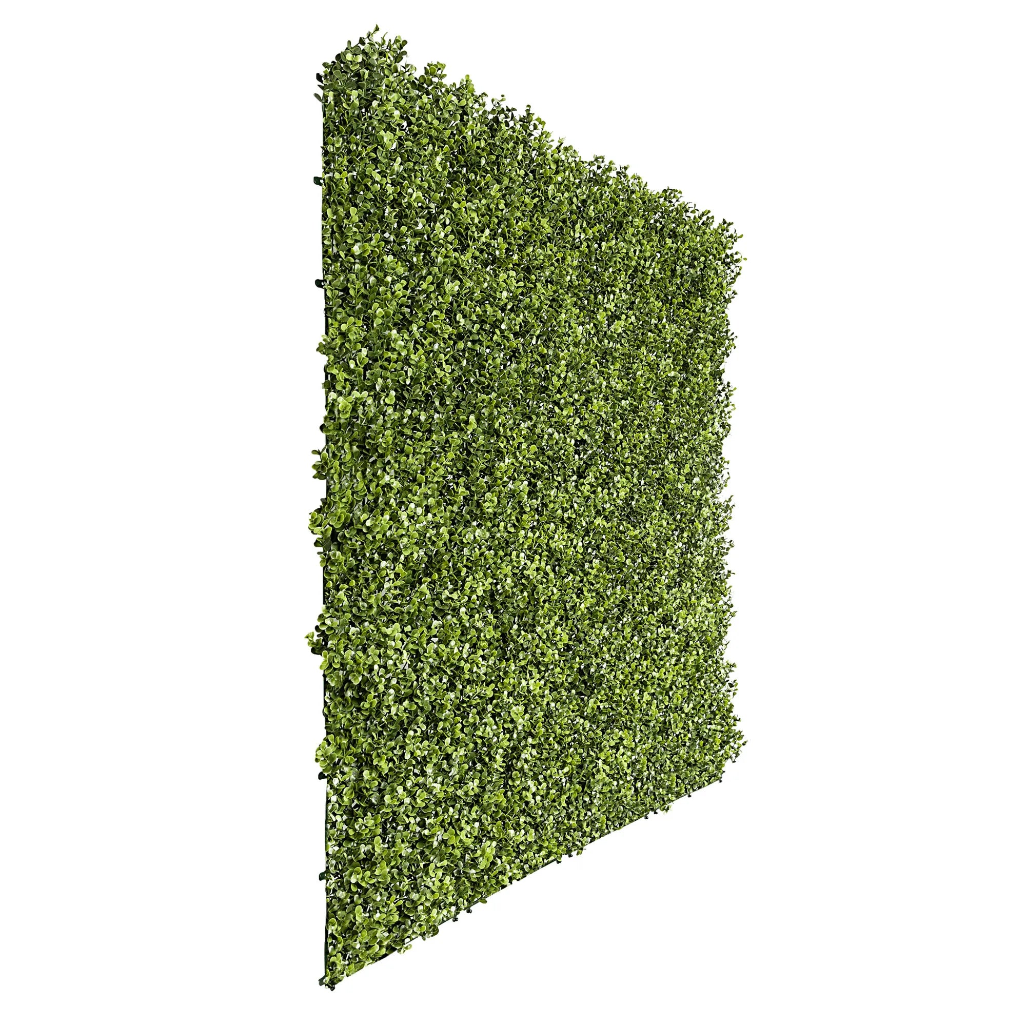Natural boxwood artificial vertical garden wall panel from Designer Plants USA, UV resistant, 40x40 inch living wall for commercial use