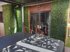 Artificial boxwood hedge panel for vertical garden, green wall, UV resistant, 40x40 inches, commercial-grade living wall from Designer Plants USA.