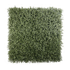 Artificial dark green boxwood vertical garden panel by Designer Plants USA, fire-resistant, UV protected, perfect for living walls.