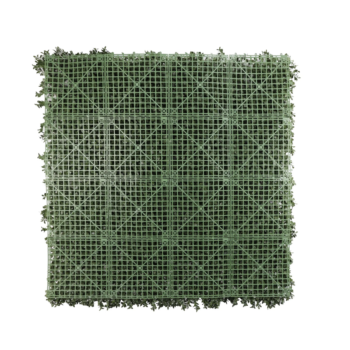 Artificial boxwood panel by Designer Plants USA, dense green vertical garden wall, fire-resistant, UV resistant, 40x40 inch, commercial grade