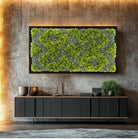 White moss artificial vertical garden panel by Designer Plants USA, UV resistant green wall for living wall decor, 40x40 inches.