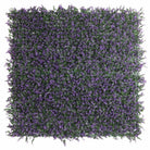 Artificial purple lavender foliage vertical garden panel by Designer Plants USA, UV resistant living wall for commercial or home use.