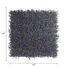 Artificial purple lavender foliage vertical garden panel by Designer Plants USA, UV resistant, 40x40 inches, commercial grade, for green walls