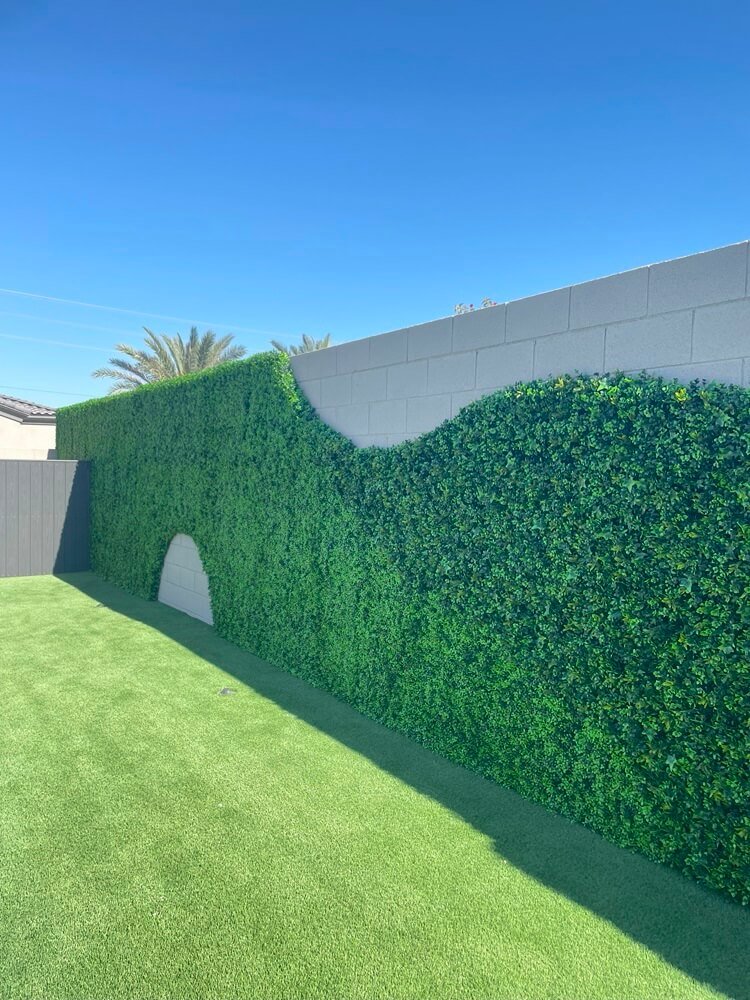 Artificial vertical garden wall panel by Designer Plants USA, 40x40 inch UV-resistant living wall for commercial or home use