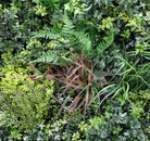 Lush artificial vertical garden wall panel by Designer Plants USA, 35x35 inches, UV resistant, fire-rated living wall for commercial spaces