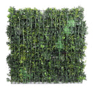 Close-up of vibrant green tropical fern on Designer Plants USA Tropical Vibe artificial vertical garden panel, UV resistant and fire-rated.