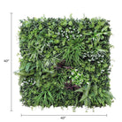 Luxury tropical vista artificial vertical garden panel by Designer Plants USA, UV resistant green wall for living wall installations.