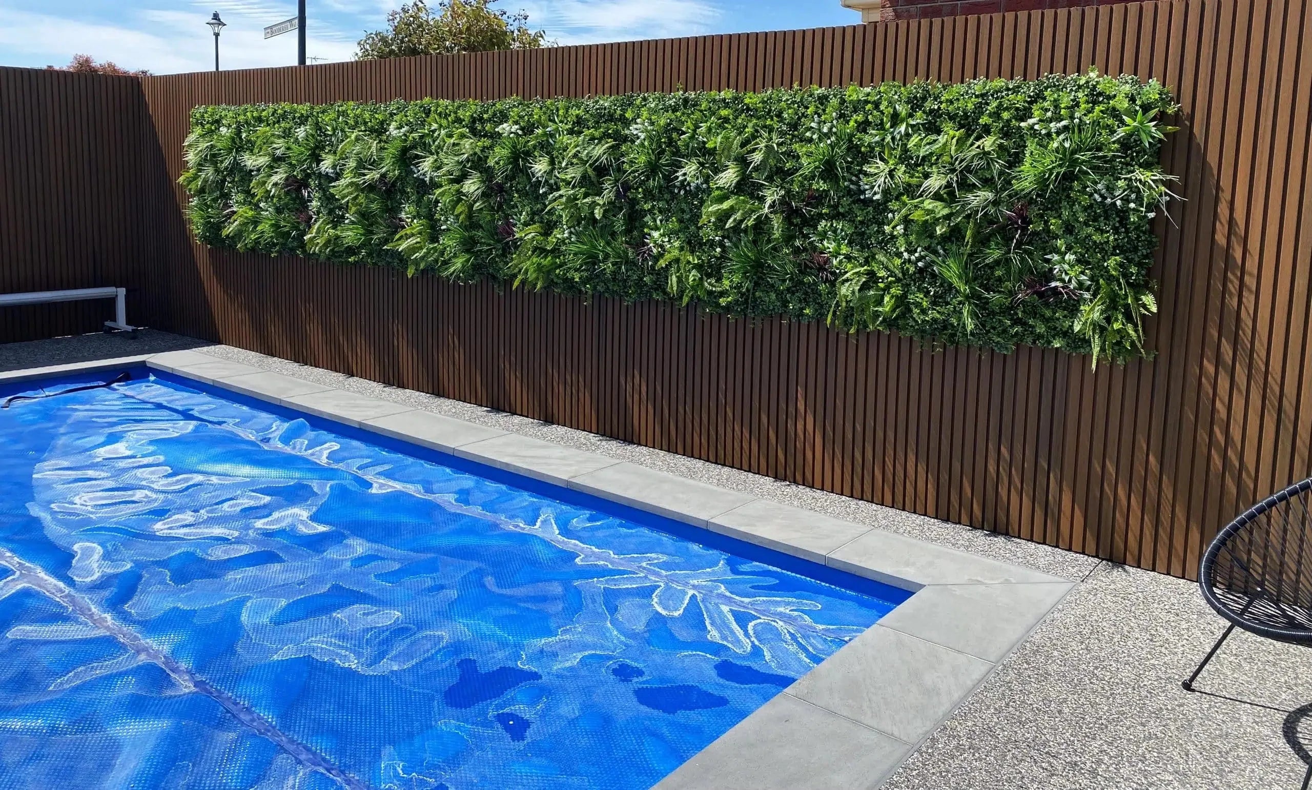 Tropical Vista artificial vertical garden green wall panel by Designer Plants USA, UV resistant, 40x40 inches, living wall for commercial use