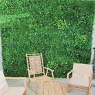 White Oasis artificial vertical garden panel by Designer Plants USA, UV resistant living wall for commercial or residential use.