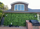 White Oasis artificial vertical garden wall panel by Designer Plants USA, UV resistant living wall for commercial or home use.
