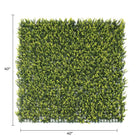 Yellow English Boxwood artificial vertical garden panel, 40x40 inches, UV-resistant, commercial-grade living wall from Designer Plants USA.
