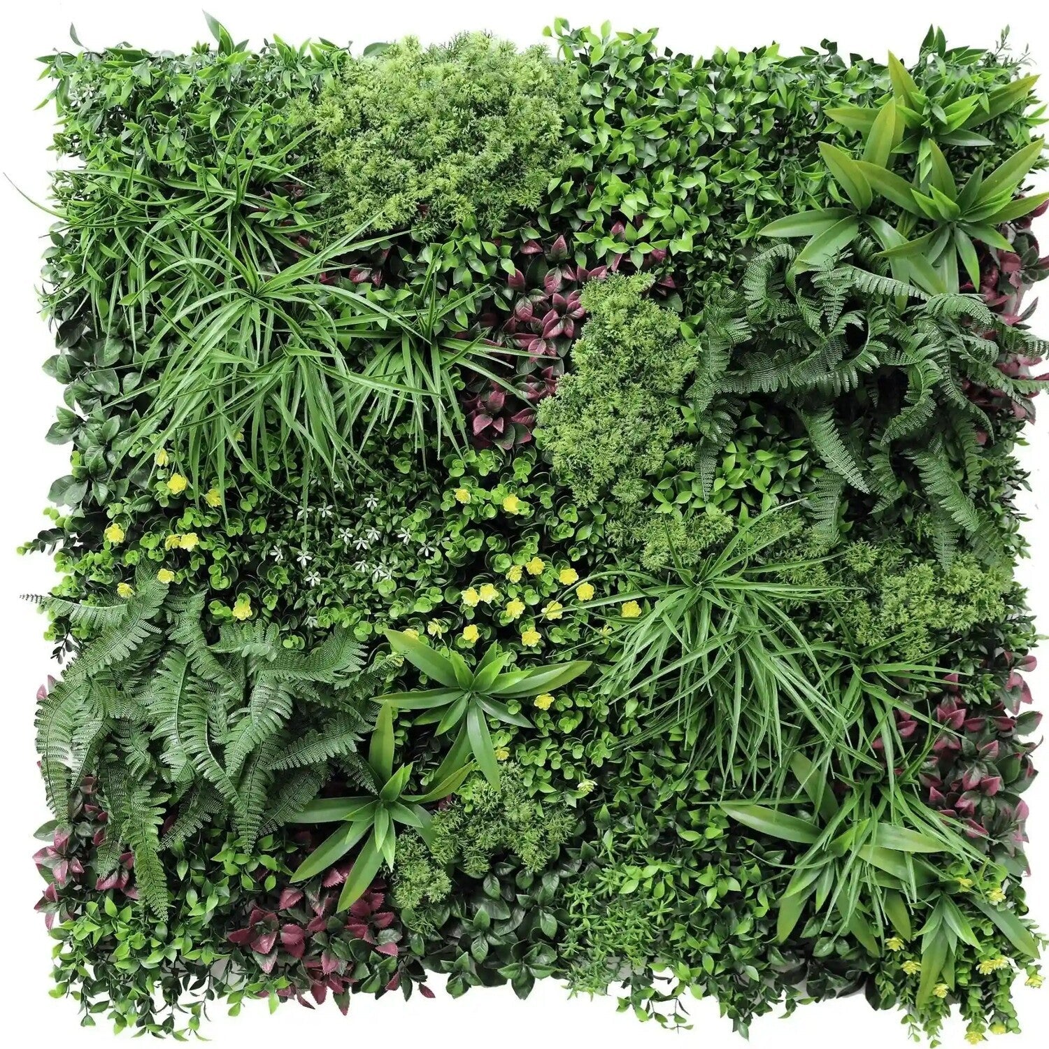 Small sample of Designer Plants USA Country Fern Vertical Garden panel showing lush green artificial fern foliage.