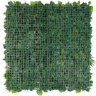 Small sample of Designer Plants USA Hawaiian Sunrise Flowering Vertical Garden panel showing lush green palm leaf wall panel from the back view.
