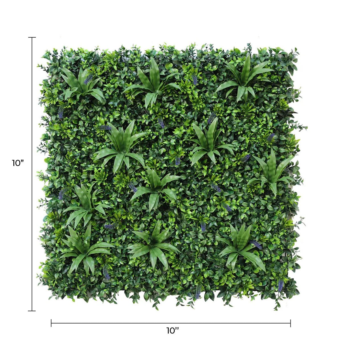 Small sample of Designer Plants USA lavender fields green wall, showcasing lush artificial lavender and vibrant greenery.