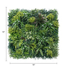 Small sample panel of Designer Plants USA's Lush Spring Vertical Garden, showcasing vibrant, ultra-luxury artificial greenery.