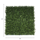 Small sample of Designer Plants USA natural boxwood green wall panel, showcasing realistic artificial greenery for interior or exterior decor.