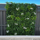 Small sample of Designer Plants USA Snowy White Vertical Garden panel showing artificial white and green plant arrangement.