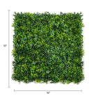 Small sample panel of Designer Plants USA Spring Sensation Green Wall with mixed ivy, UV-resistant artificial greenery.