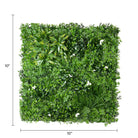Small sample of White Oasis vertical garden panel by Designer Plants USA, featuring artificial, UV-resistant greenery for commercial use.