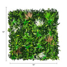 Small sample panel of Wild Tropics artificial vertical garden by Designer Plants USA, UV-resistant for commercial indoor or outdoor use.