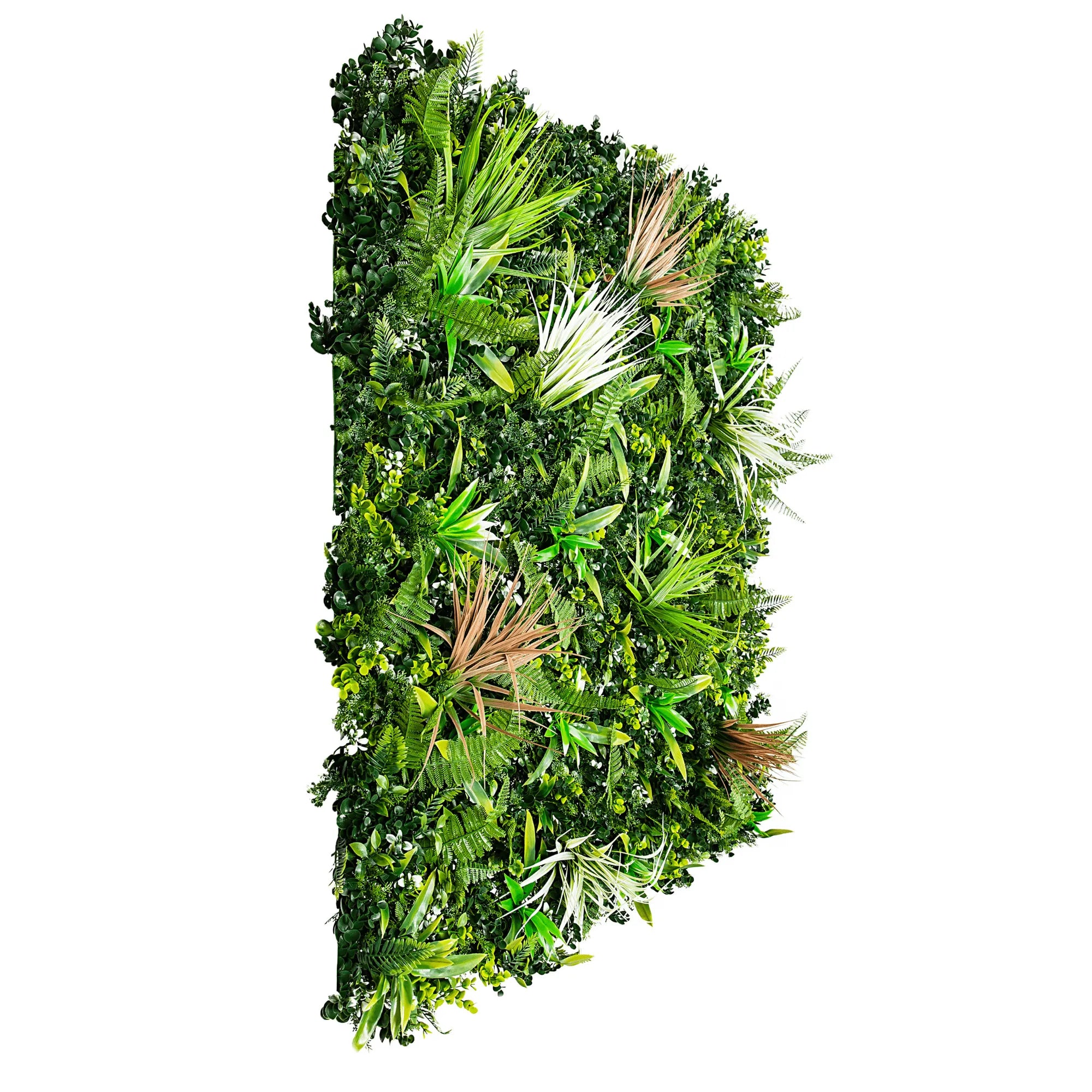 Small sample panel of Wild Tropics vertical garden by Designer Plants USA showing lush tropical plant arrangement.