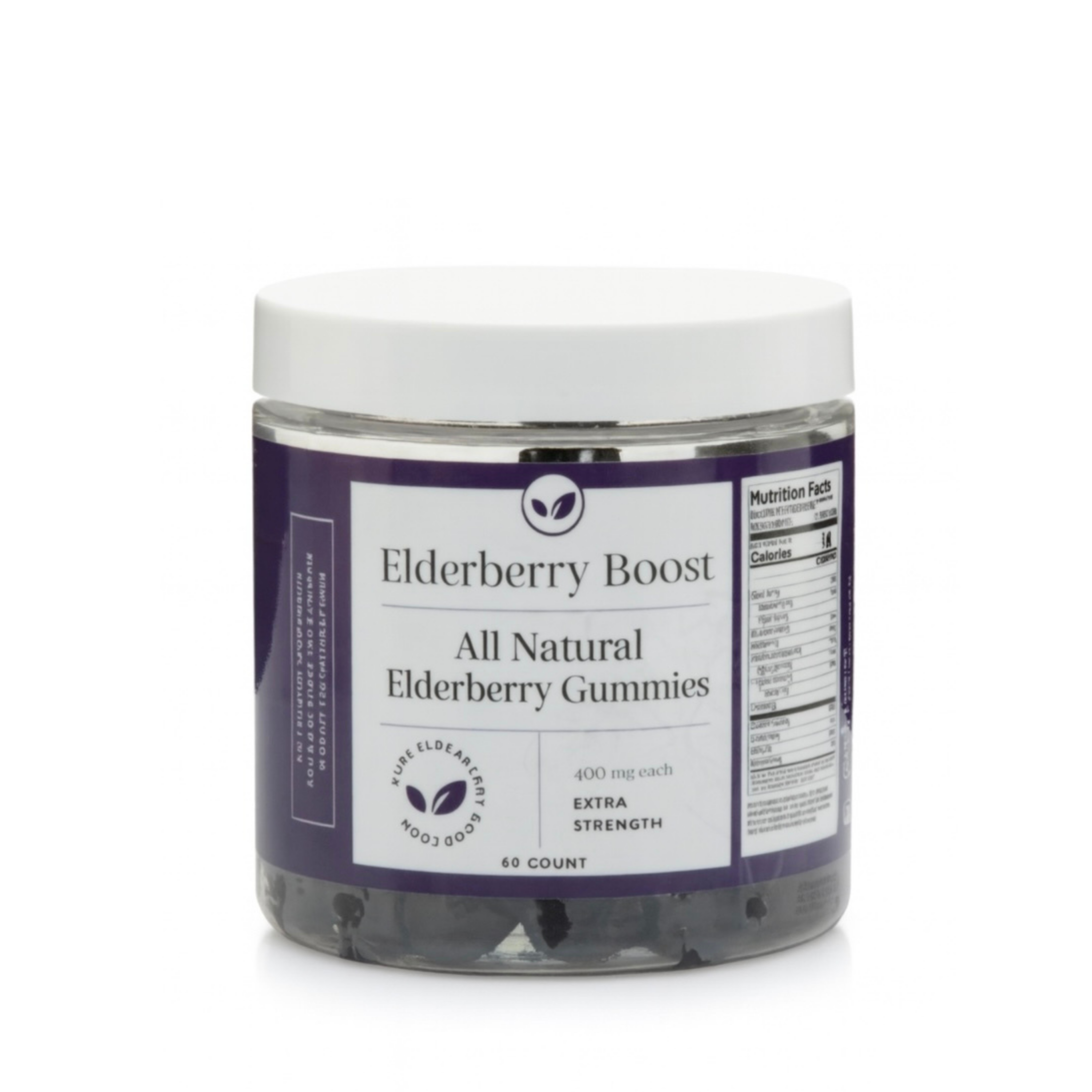 Elderberry Boost Gummies by Elderberry Boost, LLC, 60 count, showing the colorful berry-flavored health supplement gummies.